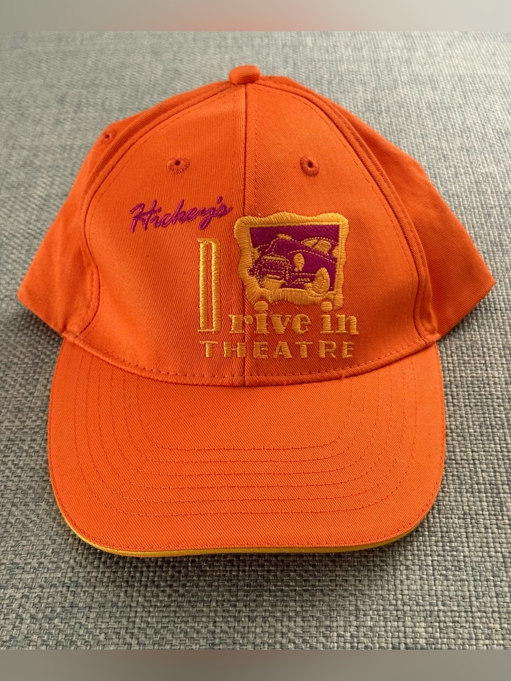 DAVID & GOLIATH ORANGE BASEBALL CAP ‘HICKEY’S DRIVE-IN THEATRE